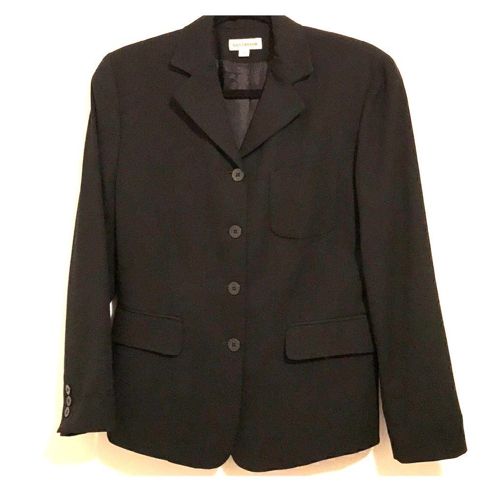Ann Taylor 100% Wool Lined Blazer Size 4